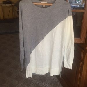 Sweater gray and white